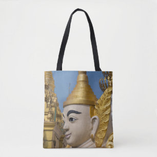 Profile Of Buddha Statue Tote Bag