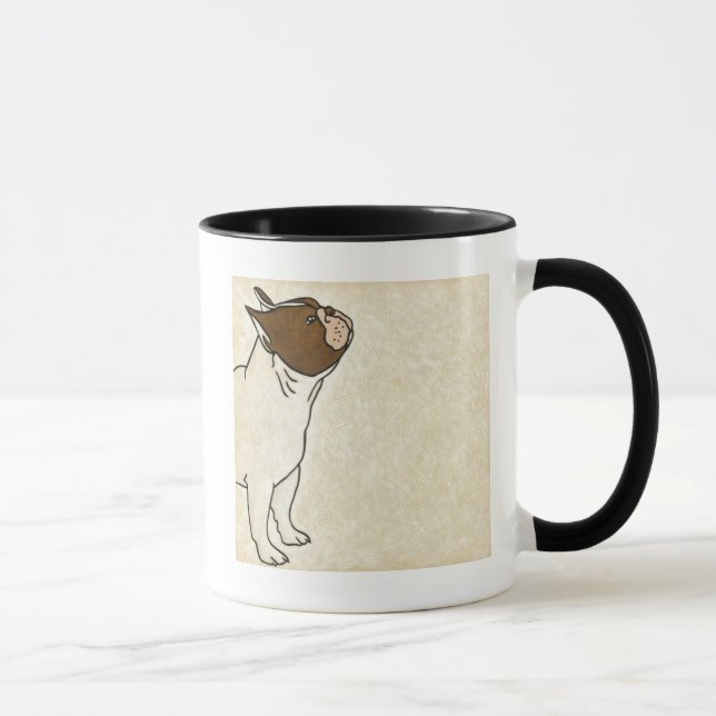 Profile of French Bulldog Looking Up Mug (Right)