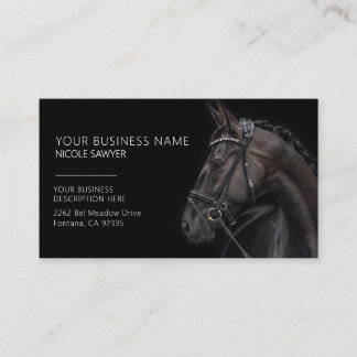 Profile of Horse Personalized Equine Horse Business Card