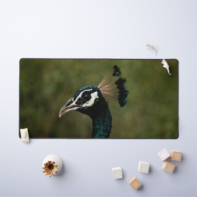Profile of Peacock  Desk Mat (Kids Table)