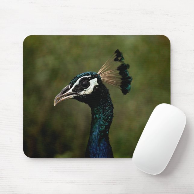 Profile of Peacock  Mouse Pad (With Mouse)