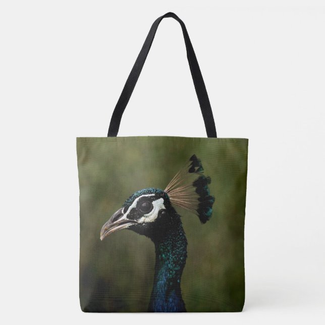 Profile of Peacock  Tote Bag (Front)