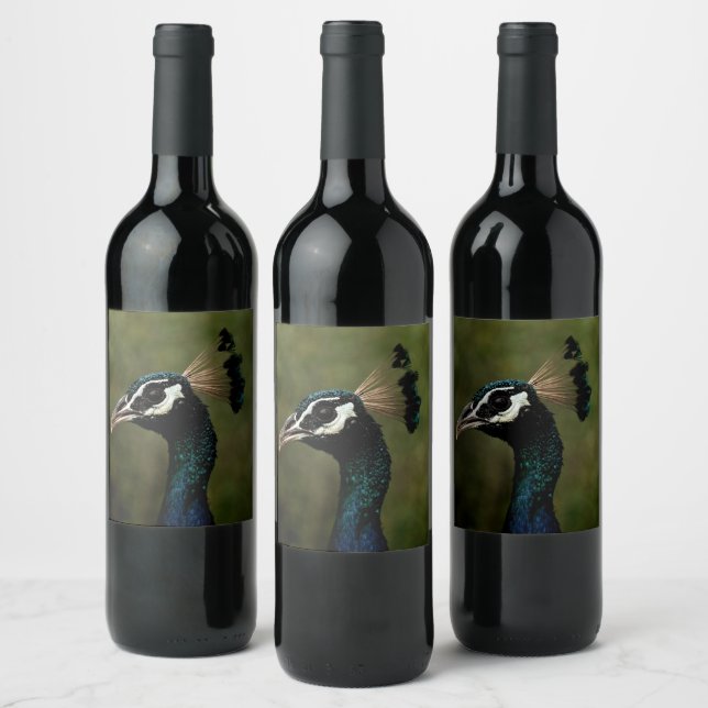 Profile of Peacock  Wine Label (Bottles)