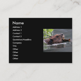 profile or business card, beaver card