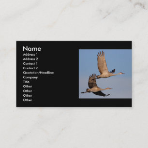 profile or business card, crane couple card