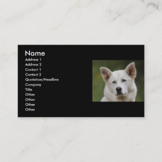 profile or business card, dog business card