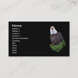profile or business card, eagle card