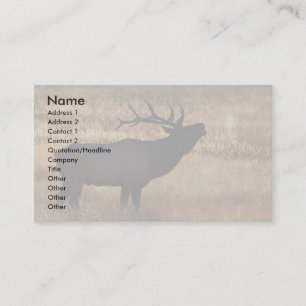 profile or business card, elk bugle card