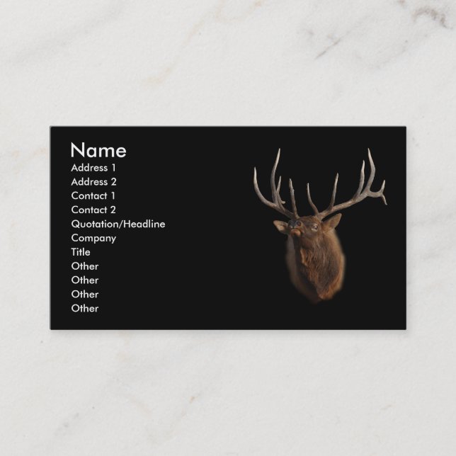 profile or business card, elk business card (Front)