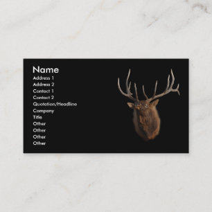 profile or business card, elk card