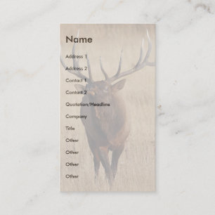 profile or business card, elk card