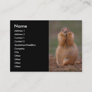 profile or business card, prairie dog card