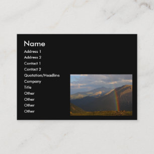 profile or business card, Rainbow Card