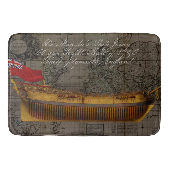 Profile Painting of Ship Jersey Bath Mat (Front)