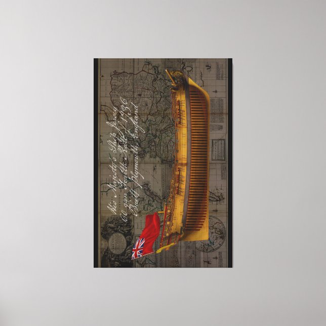 Profile Painting of Ship Jersey Canvas Print (Front)