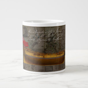 Profile Painting of Ship Jersey Large Coffee Mug