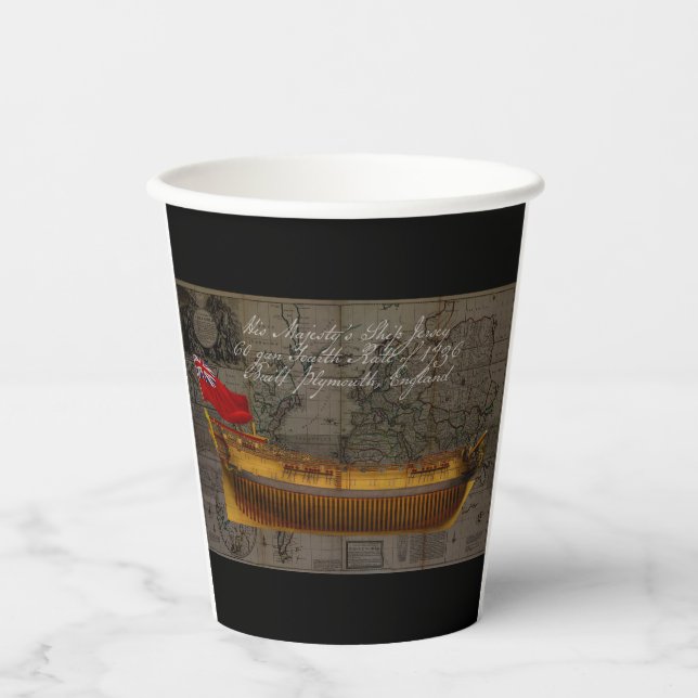 Profile Painting of Ship Jersey Paper Cups (Front)