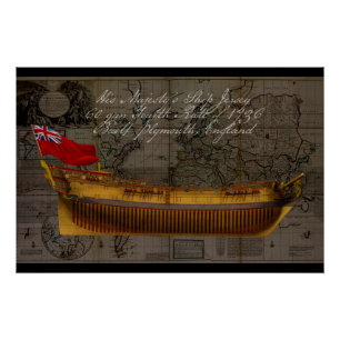 Profile Painting of Ship Jersey Poster