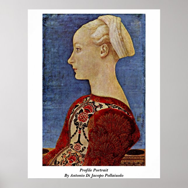 Profile Portrait By Antonio Di Jacopo Pollaiuolo Poster (Front)
