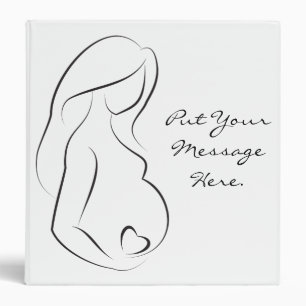 Profile Pregnant Woman Belly Heart Binder