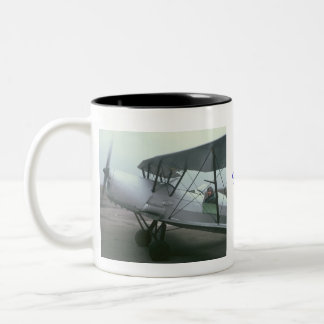 Profile, Profile, Flying Jack Two-Tone Coffee Mug
