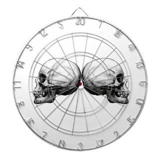 Profile Skull Black and White Dart Board