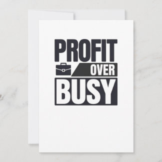 Profit Over Busy Minimalist Entrepreneur Invitation