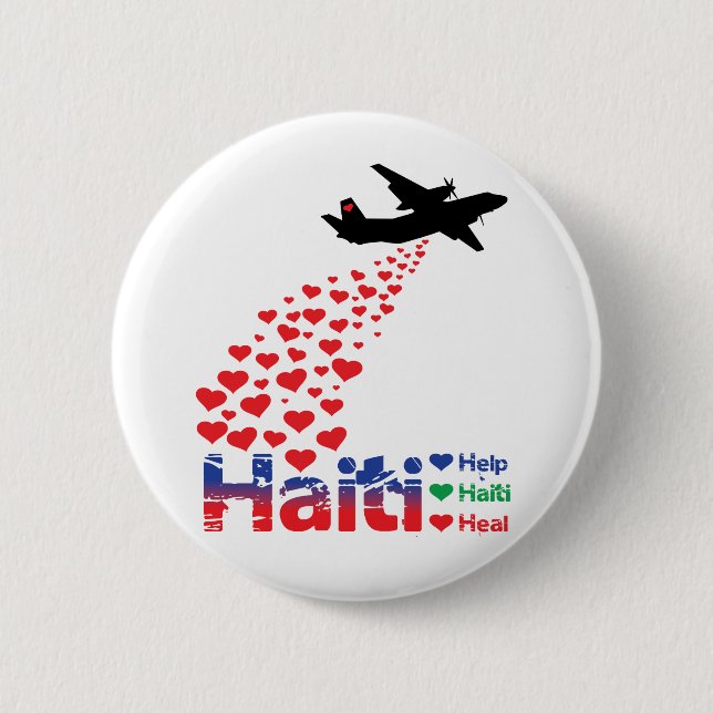 Profit to - Haiti Air Drop - Round Button (Front)