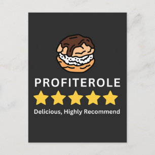 Profiterole 5 stars for profiteroles lover postcard