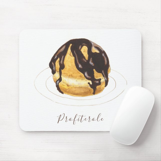 Profiterole watercolor mouse pad (With Mouse)