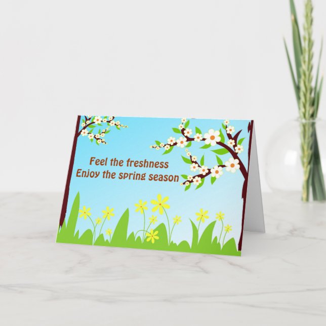 Profitez de la saison printanière - Carte (Devant)