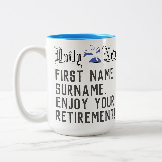Profitez de votre retraite - Mug à café à deux ton (Gauche)