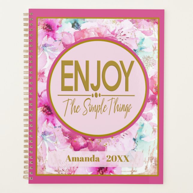 Profitez des choses simples Pretty Rose et Or (Devant)