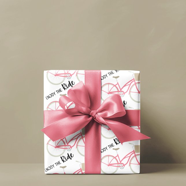 Profitez Des Feuilles Papier D'Enveloppement De Vé (Enjoy the ride with this fun bicycle wrapping paper set! )