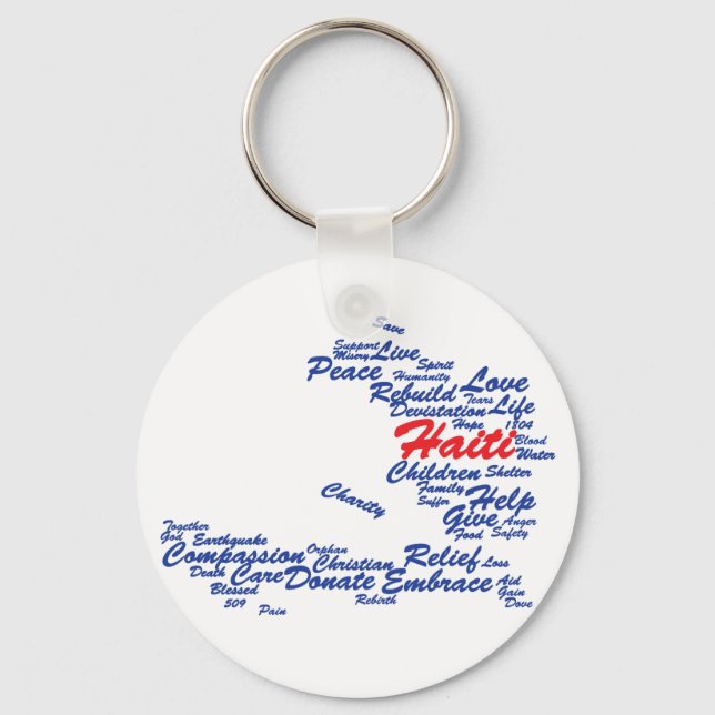 Profits to - Haiti Tag Map Keychain (Front)