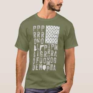 ProGod ProLife ProGun ProTrump American Flag T-Shirt