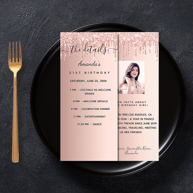 Program birthday rose gold photo fun facts (Creator Uploaded)