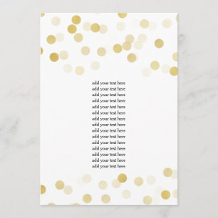 Program Insert Faux Gold Foil Glitter Lights
