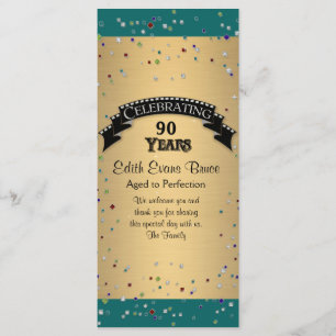 Program Jewel Confetti Birthday Party Celebration