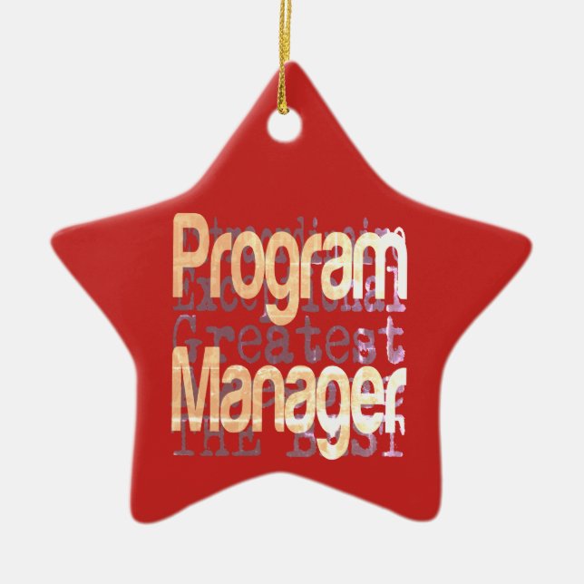 Program Manager Extraordinaire Ceramic Ornament (Front)
