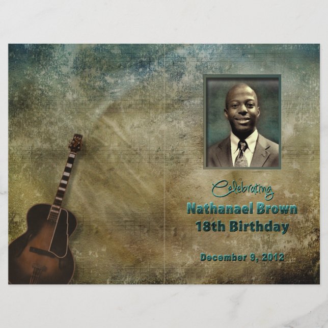 Program - Photo Insert -  18th BD Personalized (Front)