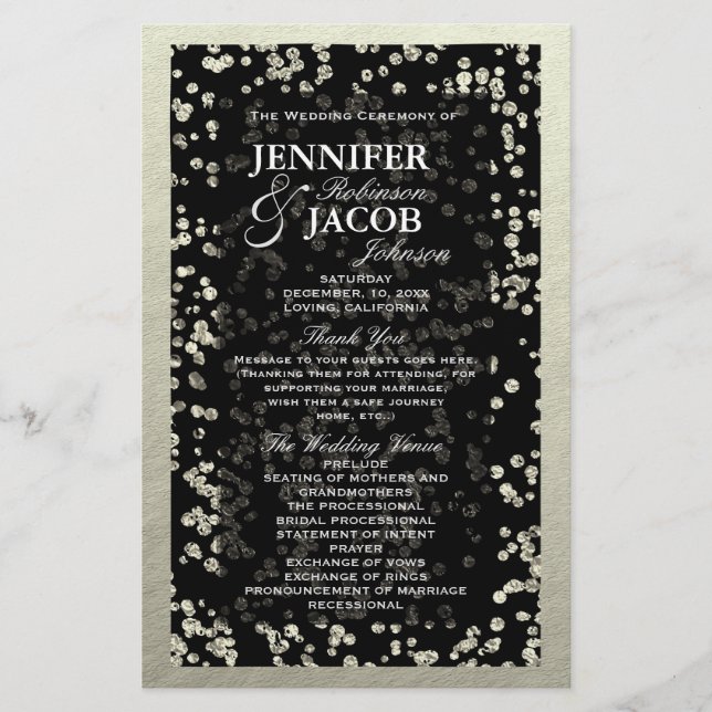 Program | Silver Confetti (Front)