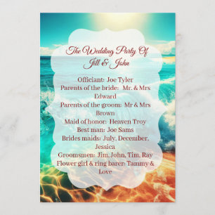 Program Wedding Ceremony Beach Template