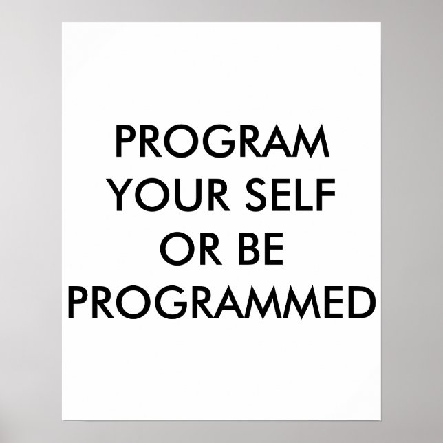 PROGRAM YOUR SELF POSTER (Front)