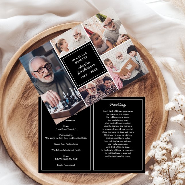 Programme 5 Photo Moderne En Mémoire Amoureuse Funérailles/M (Créateur téléchargé)