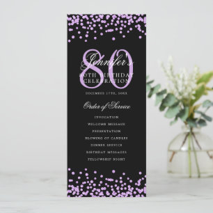 Programme 80e anniversaire Menu Purple Black