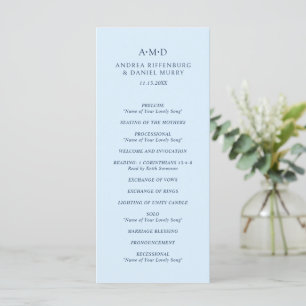 Programme Andrea Bleu Céleste Élégant Mariage