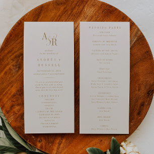 Programme ANDREA Simple Boho Gold Crème minimaliste Mariage