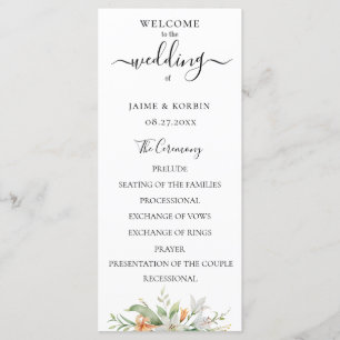 Programme Aquarelle botanique florale mariage Lily