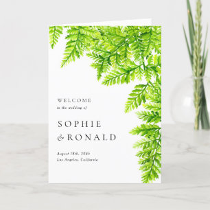 Programme Aquarelle Chartreuse Green Fern Feuille Mariage